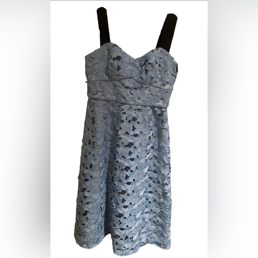 J. Crew Women's Sweetheart Midi Lace Dress Sleeveless Light Blue Sz 2